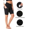 thumbnail image 3 of Hanerdun Womens 2PCS Athletic Shorts High Waist Pocket Yoga Leggings Running Bottoms Black/Gray M, 3 of 7