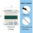 thumbnail image 4 of Griffin Nylon Bead Cord Perlseide - Green Color – Size 2 (0.45mm) – 2 meters per card – Stainless Steel Needle Attached – For Knotting Pearls, Gemstones, Crystals and Beads, 4 of 7