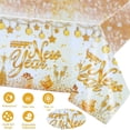 thumbnail image 5 of 121PCS New Year Eve Party Supplies Dinnerware Set for 16 Guests, 2026 White Gold Happy New Year Tableware Set with Cups Napkins Tablecloth for 2026 New Year Eve Party Decor, 5 of 7