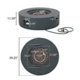 thumbnail image 3 of Circular 50K BTU Outdoor Gas Fire Pit Table with Tank Holder, Dark Grey, 3 of 7