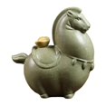 thumbnail image 2 of Figura de caballo pequeño de arcilla para té, adorable adorno de mesa, decoración artesanal para la del té, para estantería de decoración de verde, 2 of 8