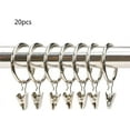 thumbnail image 3 of 20x Metal Drapery Clips with Rings Decorative Drapery Window Curtain Ring Drapery Rings for Tension Rod Bracket Eyelets 22.10.10 (Color : Silver), 3 of 4