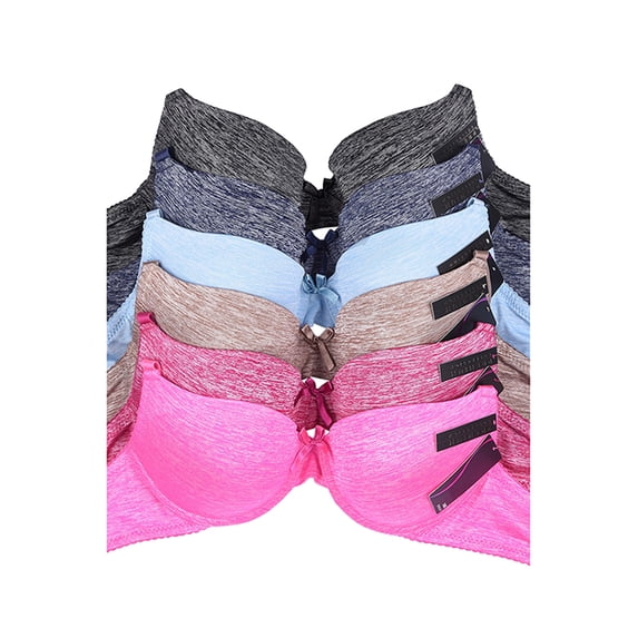 Ladies Premium Full Cup Space Dye Bra 6 Pieces Set