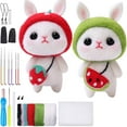 thumbnail image 1 of 2 Set Needle Felting Kit for Beginners Cute Animal Wool Felting Kit with Needle Felting Tool Key Chain Complete Needle Felting Starter Kit, 1 of 8