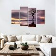 thumbnail image 3 of Elephant Stock Loch Lomond Tree Wall Art - Horizontal Multi Panel Canvas - Living Room Wall Decor - Nature Multi Panel - Gray And Orange Decor - 75" x 48", 3 of 8