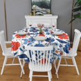 thumbnail image 2 of Pioneer Flower Floral Print Pattern Round Tablecloth 60"x60",Wrinkle Wipeable Table Cloth for Kitchen Dining Room Picnic Patio Party, 2 of 6