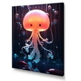 thumbnail image 2 of Designart "Jellyfish Delight Nursery Decor I" Animals Canvas Wall Art - Modern Blue Jellyfish Bedroom Canvas Wall Art, 2 of 6