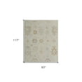 thumbnail image 3 of 8' X 10' Tan and Gray Wool Floral Hand Knotted Area Rug, 3 of 3