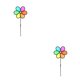thumbnail image 1 of Colorido Rainbow Flower Spinner Windmill Garden Home Garden Patio Decoración al aire libre Toy 2 PCS Inevent CBP098541, 1 of 7