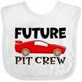 thumbnail image 3 of Inktastic Future Pit Crew Red Race Car Boys or Girls Baby Bib, 3 of 4