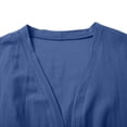 thumbnail image 4 of Sweet Home Farm Women's Cotton Linen Shirt Loose Fit Button Down Casual Top for Daily Wear, Work & Vacation Blue XL, 4 of 9