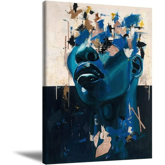 Aaheei Black Women Wall Art African American Women Canvas Wall Art Black Queen Poster Abstract Modern Canvas Prints Painting Home Decor For Bedroom LivingRoom