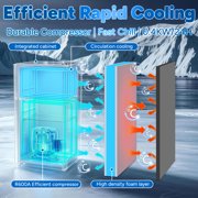 TACOOL Refrigerator with Top Freezer 2.4Cu.ft Two Door Small Mini Fridge for Person Use with Egg tray, White