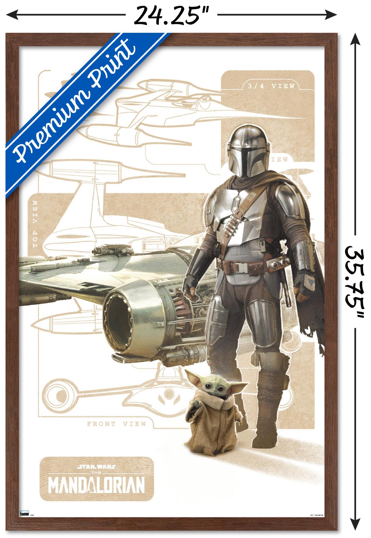Star Wars: The Mandalorian Season 3 - N1 Starfighter Wall Poster, 22.375" x 34" Framed