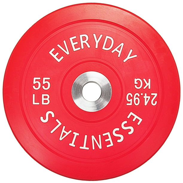 Everyday Essentials Color Coded Olympic Bumper Plate Weight Plate with