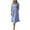 Blue, variant on Horkkom Shirt Dresses for Women Plus Size Button Short Sleeve Maxi Dresses Summer Loose Striped Print Casual Dresses L