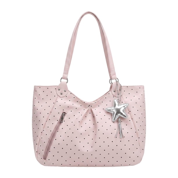 Bolso de mano portátil y moderno para mujeres, ideal para el uso diario en la oficina. Rosa