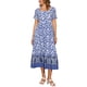 thumbnail image 1 of INSPIRE CHIC Vestido Midi A-Line de Manga Corta Bohemio con Escote Corazón y Estampado Floral M Blanco, 1 of 6