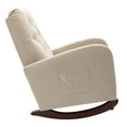 thumbnail image 4 of EUROCO High Back Rocking Chair Nursery Chair, Comfortable Rocker Fabric Padded Seat, Modern High Back Armchair, Upholstered Rocking Chair for Living Room,Beige, 4 of 7