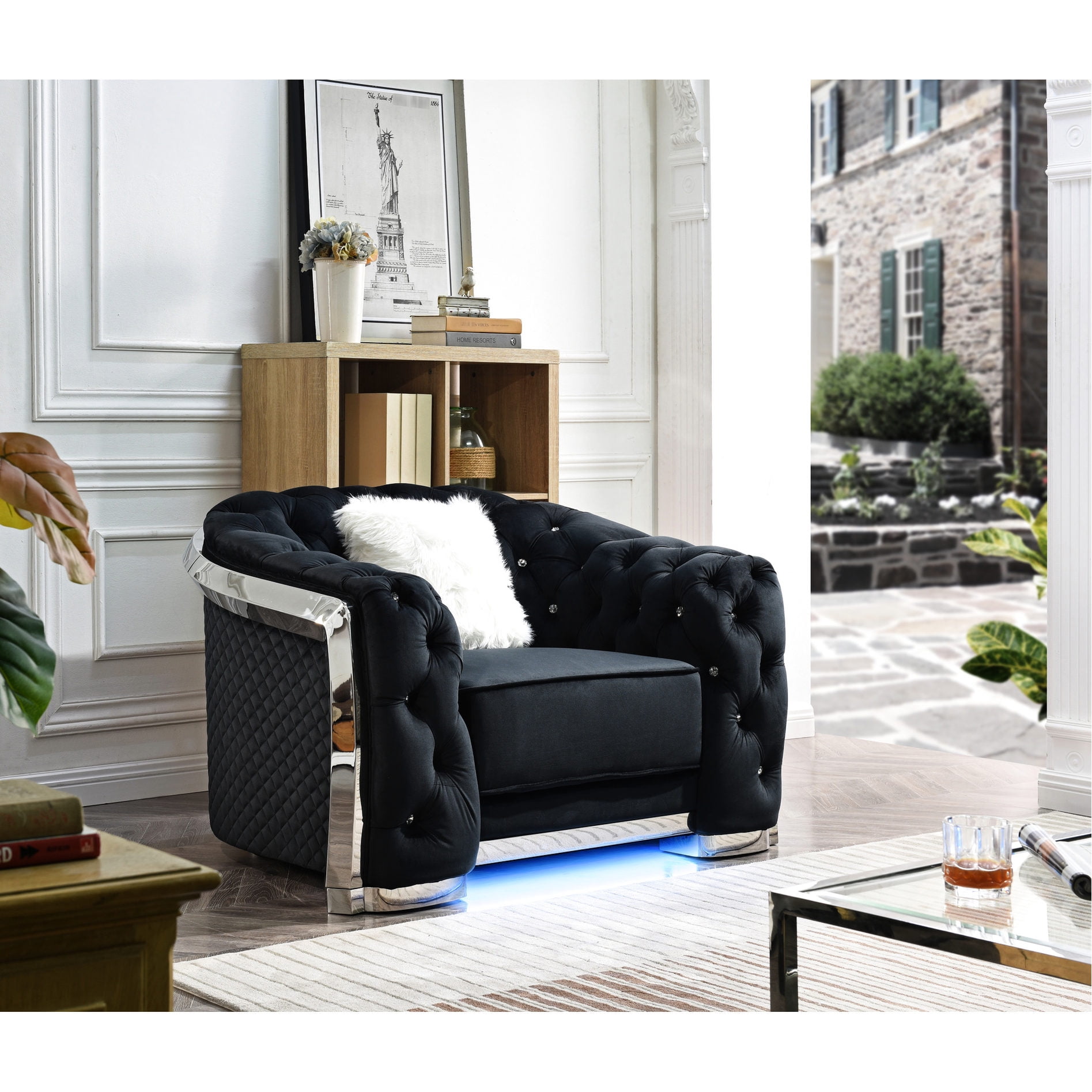 jeweled button accents home seating product