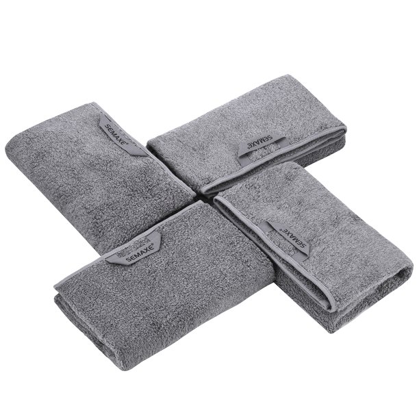 SEMAXE 4 Piecs Hand Towel Set. 600GSM LongStaple Purcotton Towels for