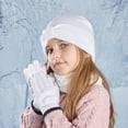 thumbnail image 2 of Tao Tao Children's Winter Fleece Winter Set-Polyester Fleece Hat, Gloves, and Scarf Set For Cold Weather White Free Size, 2 of 4