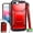 Red, variant on GSA Screw Metal Jacket Hybrid Case for iPhone 8 Plus/7 Plus/6 Plus - Red/Black