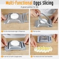 thumbnail image 6 of Egg Slicer for Hard Boiled Eggs, Stainless Steel Wire, Multipurpose Heavy Duty Aluminium Egg Cutter Dishwasher Safe for Egg, Salads & Sandwiches, Strawberries, Mushrooms & Soft Cheese, Fruit, Silver, 6 of 8