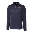thumbnail image 2 of Men's Cutter & Buck  Navy Dayton Flyers Vault DryTec Traverse Stripe Stretch Quarter-Zip Pullover, 2 of 3