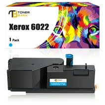 Toner Bank 1-Pack Compatible Toner Cartridge for Xerox 106R02756 Xerox Phaser 6020 6022 Xerox WorkCentre 6025 6027 Printer Ink (Cyan)