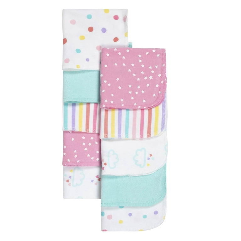 Gerber Organic Cotton Terry Washcloths 10pk Baby Girl Walmart