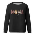 thumbnail image 4 of kakina CMSX Mom of Boys Sweatshirt for Women Long Sleeve Letter Print Mama Sweatshirt Loose Fit Fall Pullover Tops Black, L, 4 of 4