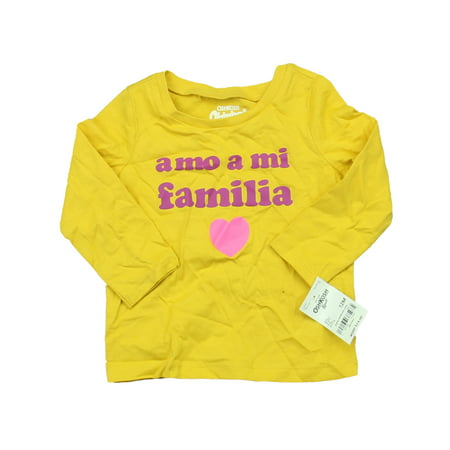 

Pre-owned Osh Kosh Girls Yellow Long Sleeve T-Shirt size: 12 Months