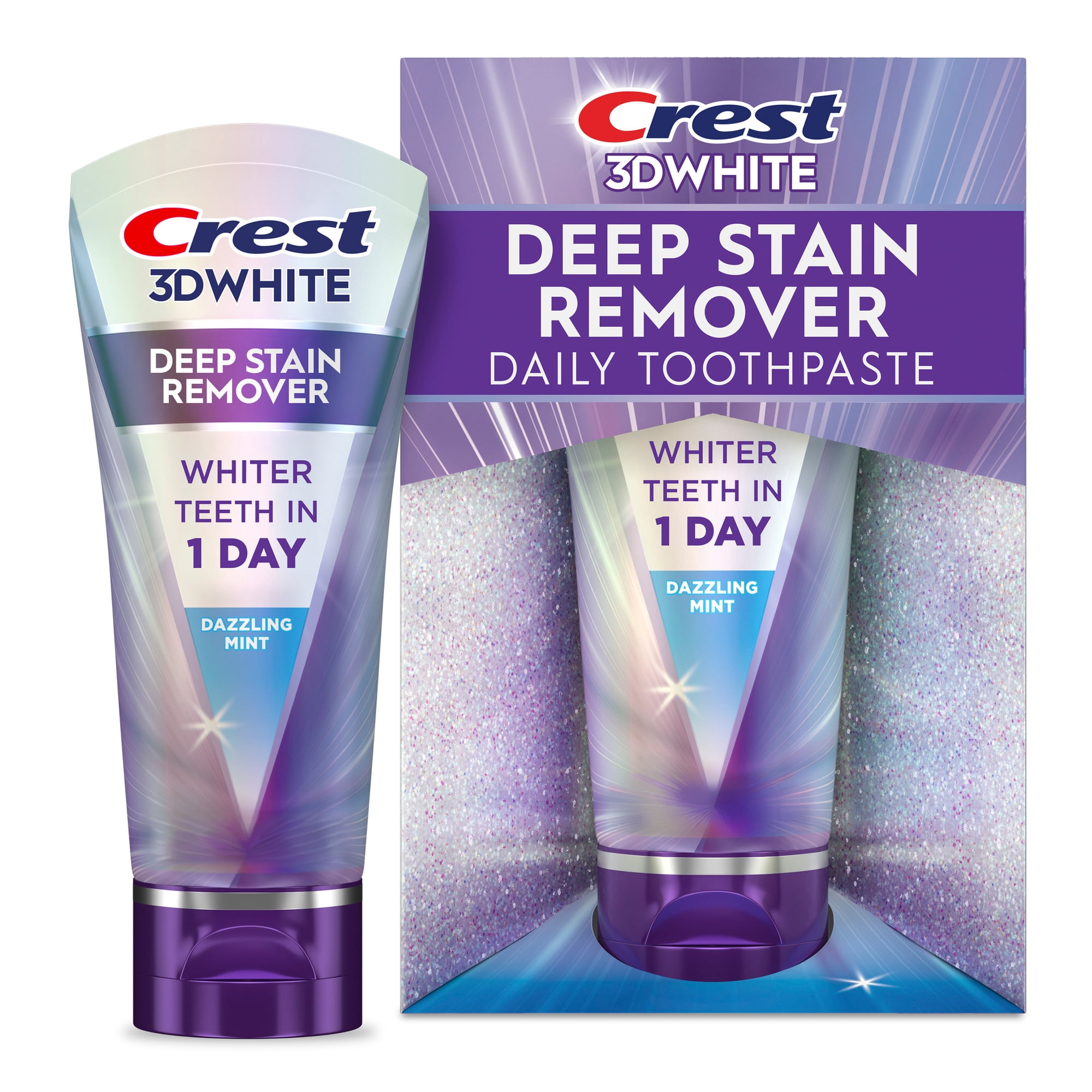 Crest Toothpaste, 3DWhite Brilliance Deep Stain Remover Dazzling Mint Toothpaste, 2.1oz