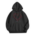 thumbnail image 3 of Sudadera con capucha de manga larga para hombre, estilo casual, de color liso, con bolsillo, de poliéster, 3 of 3