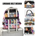 thumbnail image 3 of FORMRS Mini Backpack Purse for Women Quilted Travel Daypack Casual Shoulder Bag, Blue Jam Jars, 3 of 7