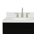 thumbnail image 3 of Ariel Hamlet 42 In. Left Offset Oval Sink Bathroom Vanity With Carrara White Quartz Countertop 1.5 Edge In Black, 3 of 11