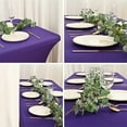 thumbnail image 5 of Pesonlook 3 Pcs 6 Ft Stretch Spandex Tablecloth, Purple Fitted Elastic Stretch Table Cover, Anti-Wrinkle Tight Rectangular Tablecloth, Patio Cocktail Table Cloth for Wedding, Banquet, Exhibitions, 5 of 6