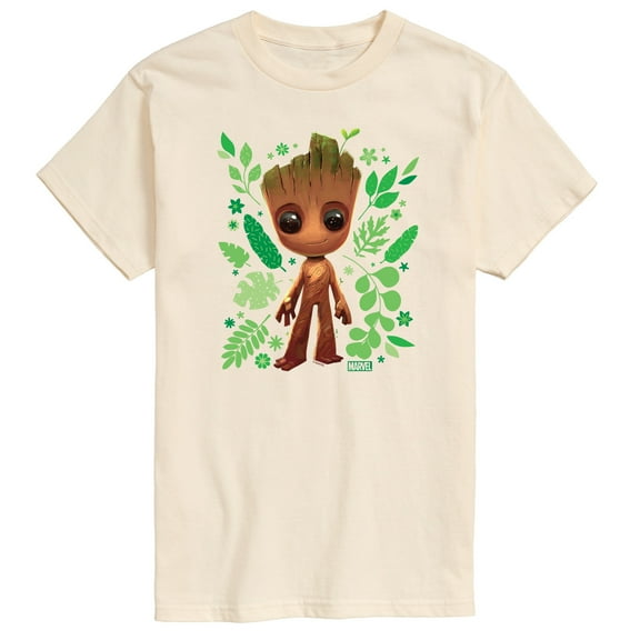 Marvel Guardians of the Galaxy - Baby Groot Leaf - Men's Short Sleeve Graphic T-Shirt