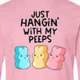 thumbnail image 4 of Inktastic Easter Just Hangin' with My Peeps Long Sleeve Youth T-Shirt, 4 of 5