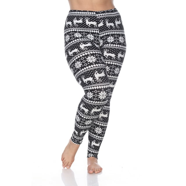 White Mark Leggings à Imprimé des Fêtes pour Femmes