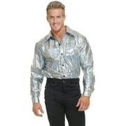 Charades - Silver Glitter Disco Shirt Costume