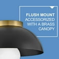 thumbnail image 4 of 83301BK Lark Stu - 10W 1 LED Small Flush Mount-4.75 Inches Tall and 11 Inches Wide-Black/Lacquered Brass Finish, 4 of 22