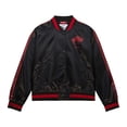 thumbnail image 2 of Women's Mitchell & Ness Black Buffalo Bills Raglan Satin Full-Snap Jacket, 2 of 4