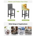thumbnail image 3 of Sunflower Bar Stool Covers Set of 2, Yellow Spring Floral Botanical Stretch Washable Bar Chair Covers with Backs, Removable Pub Counter Height Chair Cover for Kitchen Dining Room Cafe, 3 of 7