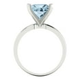thumbnail image 4 of 3 ct Princess Cut Natural Sky Blue Topaz Solitaire 14K White Gold Womens Engagement Ring, 4 of 5