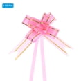 thumbnail image 3 of Unique Bargains 8' Pull Bows Gift Wrapping Pull Bow Gold Thread Style Baskets Present Bows Knot Ribbon Pink 100 Pcs, 3 of 6