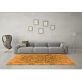 thumbnail image 3 of Ahgly Company Indoor Round Abstract Orange Modern Area Rugs, 6' Round, 3 of 4