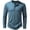 Sky Blue, variant on HAJWOH Men's Casual Front Placket Basic Long Sleeve Henley Polo Shirt Muscle Workout Athletic Tee Tops