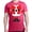 Heliconia Pink, variant on Shop4Ever Men's Santa Claus Body Costume T-shirt Christmas Xmas Shirts